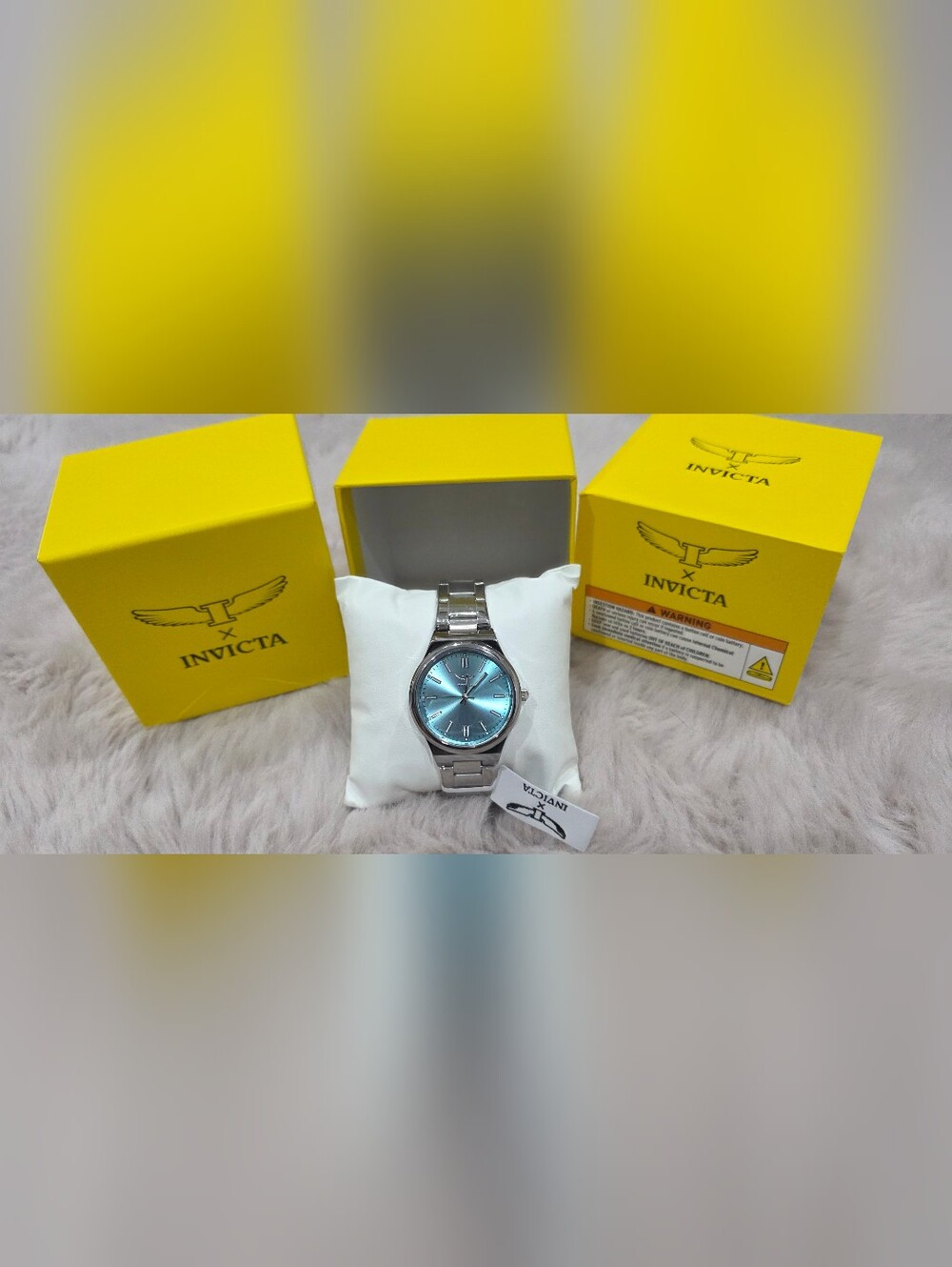 Invicta Women's Silver Watch with Bright Tiffany Blue Dial 35mm